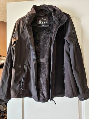 Free Country Super Softshell Faux Fur Lined Jacket Black Size 12/14